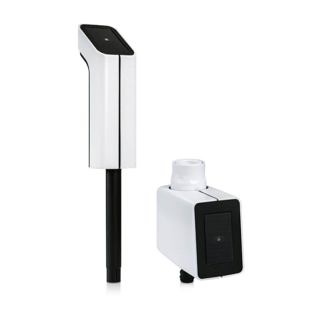 MIYO Sensor S2 und MIYO Ventil 1V-Q für das intelligente MIYO Gartenbewässerungssystem