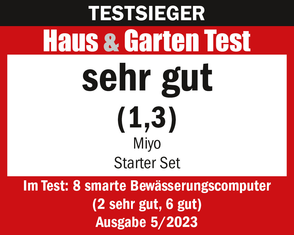 MIYO smarte Gartenbewässerung MIYO Starter Set Testsieger Haus & Garten Test